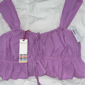 Beautiful purple cotton crop top